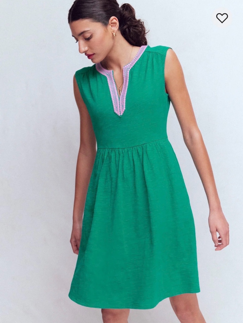 Boden May Jersey Embroidered Short Dress
Deep Teal Size US 12 R Boho